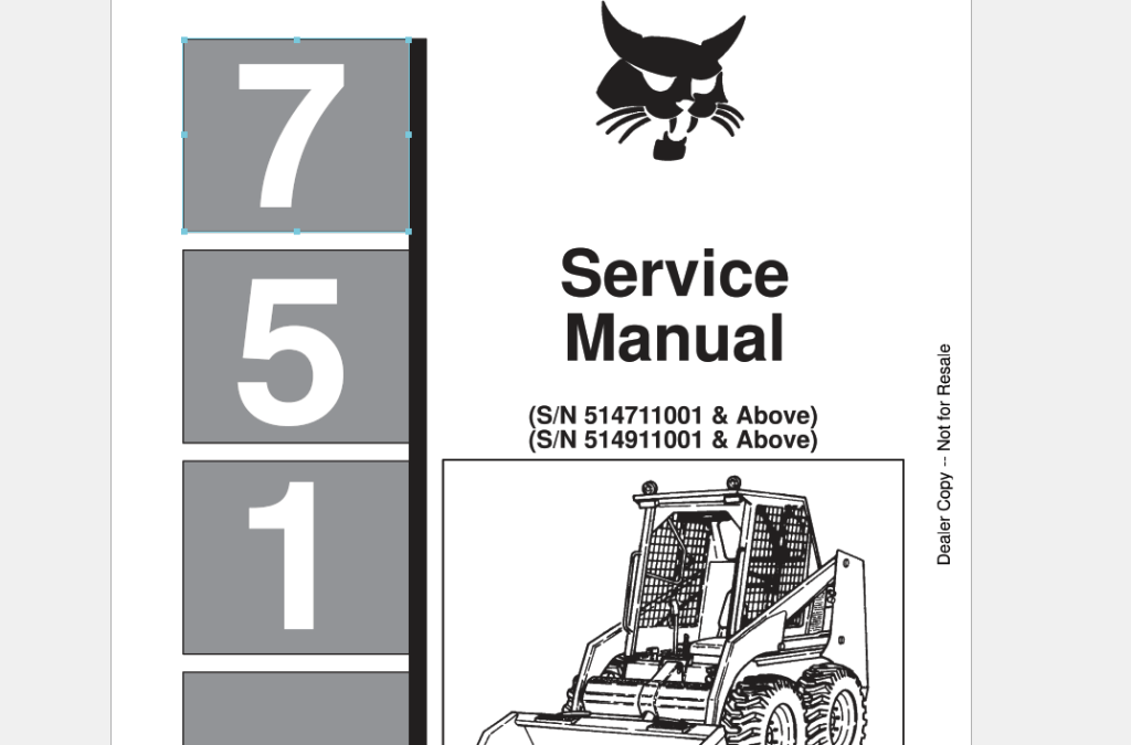 Bobcat 751 Service Manual PDF S/N 514711001 - S/N 514911001