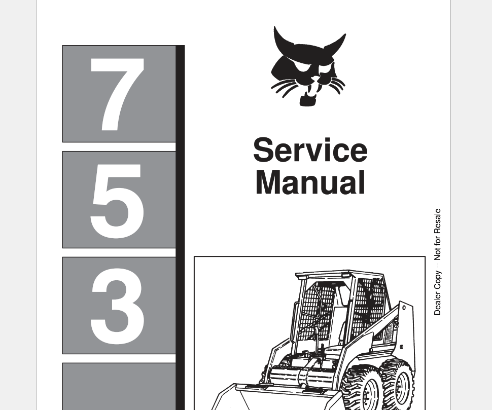 Bobcat 753 Service Repair Manual PDF