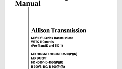 Allison WTEC II Service Manual PDF