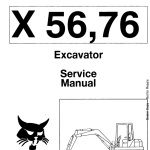 bobcat X 56 76 EXCAVATOR SERVICE MANUAL PDF