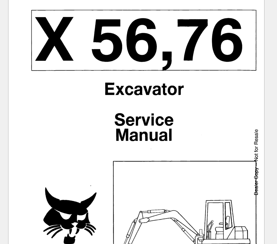 The bobcat X 56 76 EXCAVATOR SERVICE MANUAL PDF excavators are known for their efficiency and versatility in various applications. Proper maintenance and operation are crucial for maximizing their performance and longevity.